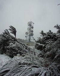 Blizzard conditions on Mt Climie, New Zealand